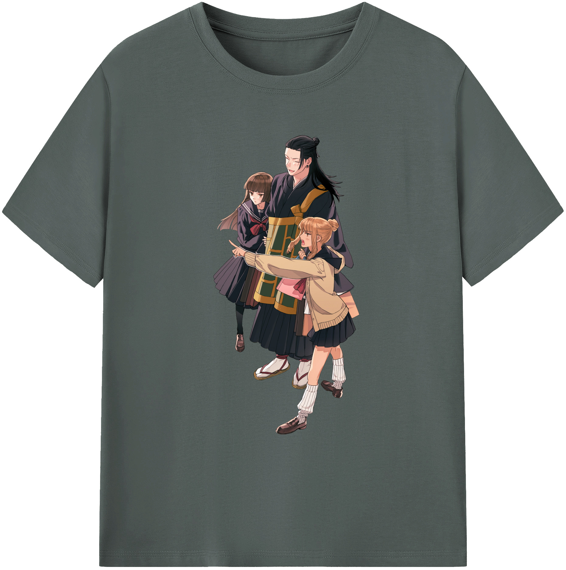 （画像用） 呪術廻戦 Jujutsu Kaisen 綿100％ メンズ半袖Tシャツ｜肌触りやわらか＆通気性